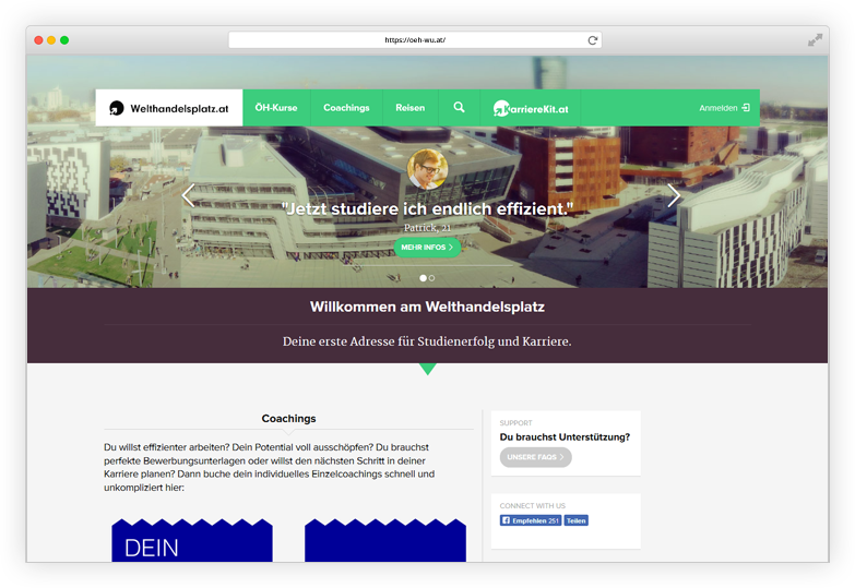 Website Welthandelsplatz.at
